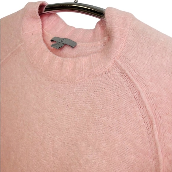 COS Soft Pink Crew Neck Wool Blend Sweater - Picture 4 of 10